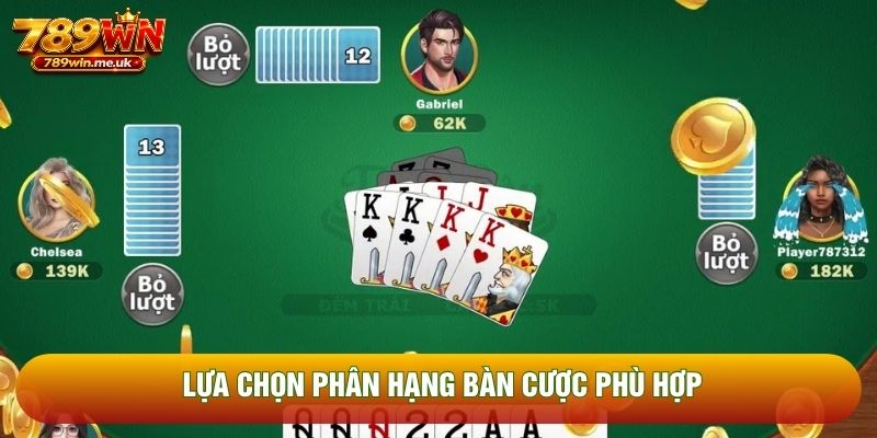 Lựa chọn phân hạng bàn cược phù hợp Lựa chọn phân hạng bàn cược phù hợp