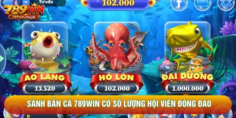 Sảnh bắn cá 789WIN có số lượng hội viên đông đảo Sảnh bắn cá 789WIN có số lượng hội viên đông đảo